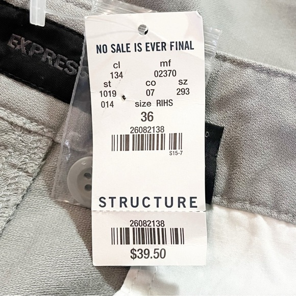 Express Structure Mens Cargo Short Sz 36W Gray Hiking Outdoor Pockets Travel - Picture 9 of 9